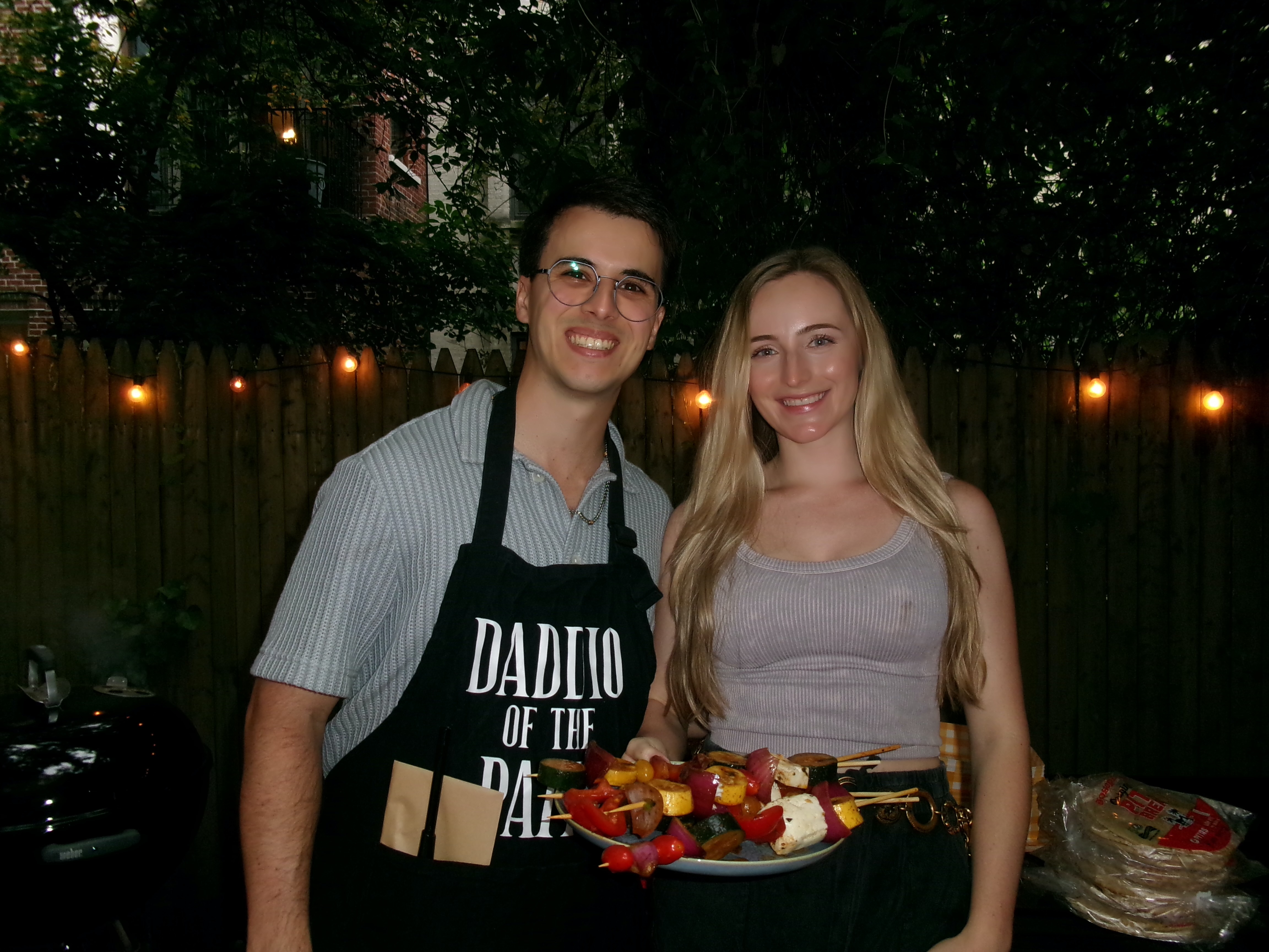 Kebab party in our patio